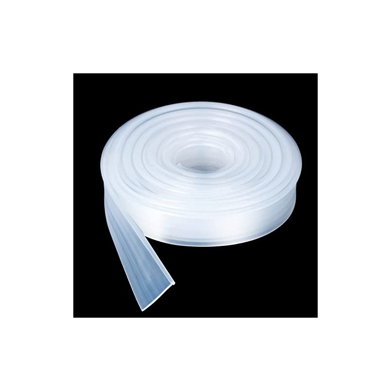 Waterproof Shower Door Bottom Seal Strip - Clear Silicone Replacement