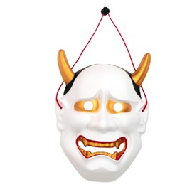 Clear Stone Japanese Mask, Hannya White, Unisex