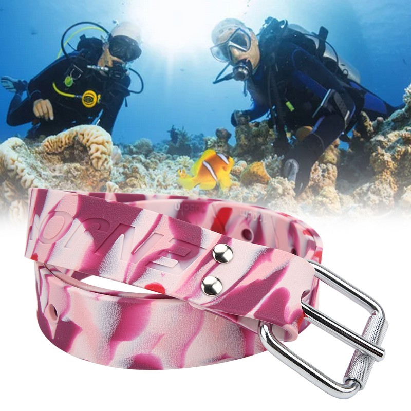 Diving Weight Belt Adjustable Pocket Scuba Weights Rubber with Stainless