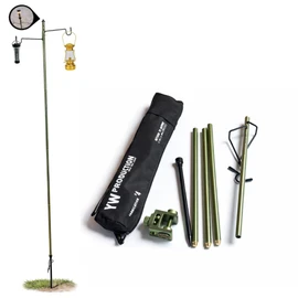 YAEI Workers 7075 Aluminum Lantern Stand, For Both Hammered And Clamping, Lightweight, High Strength, Table Mountable, Camping Lantern Pole, Compact Storage