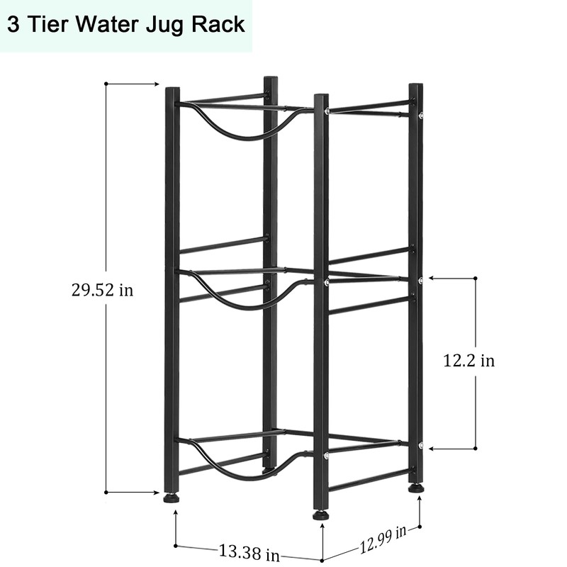 smusei 5 Gallon Water Bottle Holder 3 Tier Water Cooler