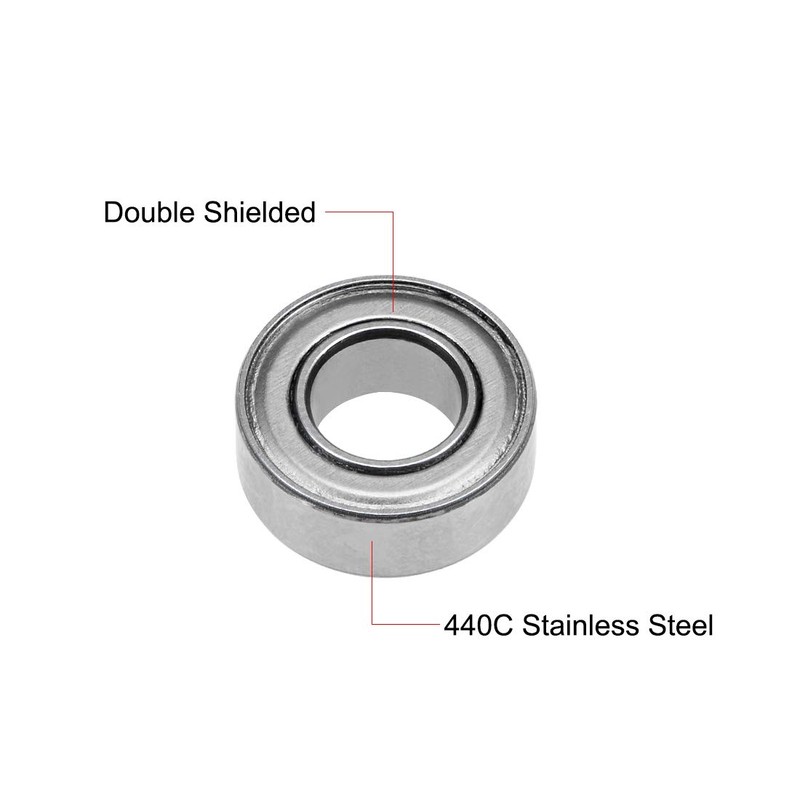 sourcing map R188 Ball Bearing 1/4" Bore 1/2" OD Stainless