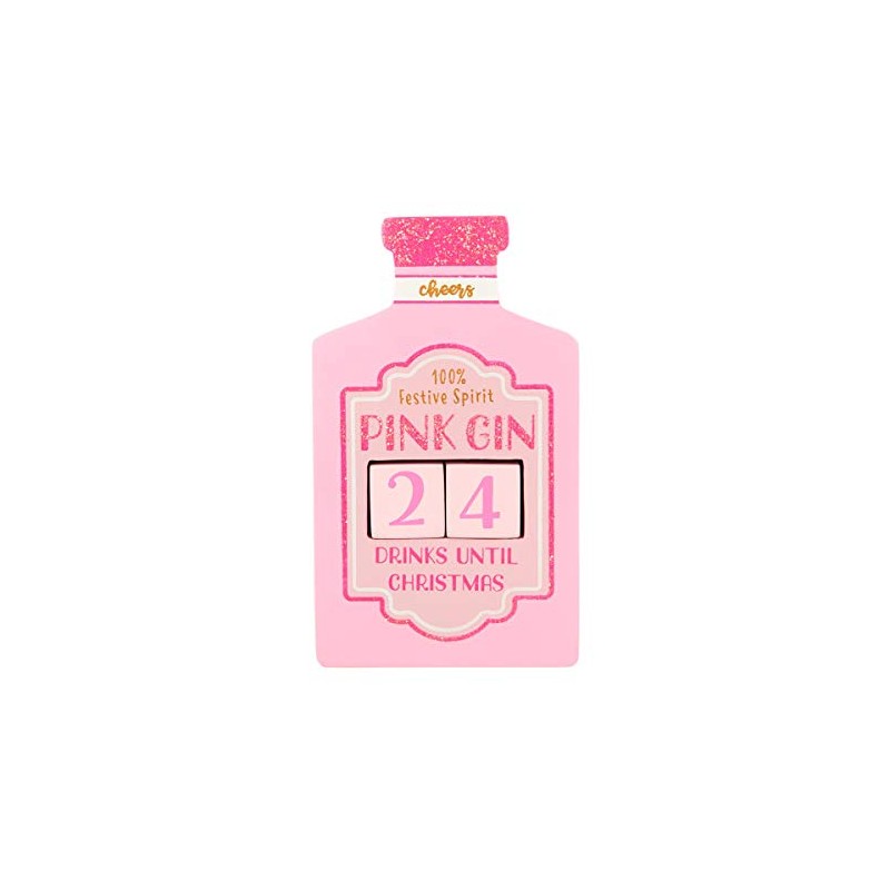 Sass & Belle Pink Gin Christmas Countdown Blocks