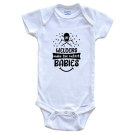 Really Awesome Shirts Welding Welder Funny Cute Baby Bodysuit Bundle (3 Piece Set), 3-6 Months White