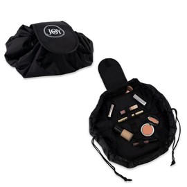 JOY bolsa de cosméticos con cordón para artículos de tocador y maquillaje. Organizador de viaje con diseño duradero 56cm (22 pulgadas) resistente al agua color negro