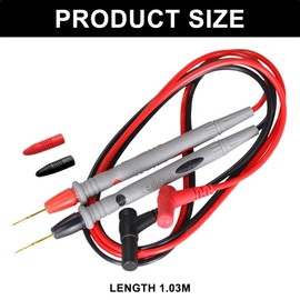 1 Pair Multimeter Leads – Multimeter Test Leads 1000V / 10A - Compatible with Fluke Test Leads, Test Leads for Digital Multimeter,-Voltmeter & Electrical Testing, 1M Length
