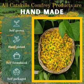 Catskills Comfrey, Arnica & Calendula (4oz) — 3 in 1 Comfrey Salve for Bone Healing Organic — Comfrey Oil Cream, Only 4 Natural Ingredients — Home-grown & Home-made, Multi-use Natural Skincare