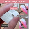 200 Stück Nagelschwämme für Ombré mit Metallgreifer, Nail Art Zubehör