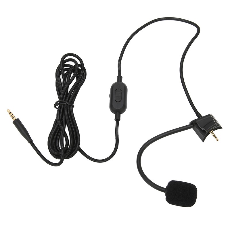 Cantilever Microphone Cable Earphone Audio Cable with Volume Control Mute