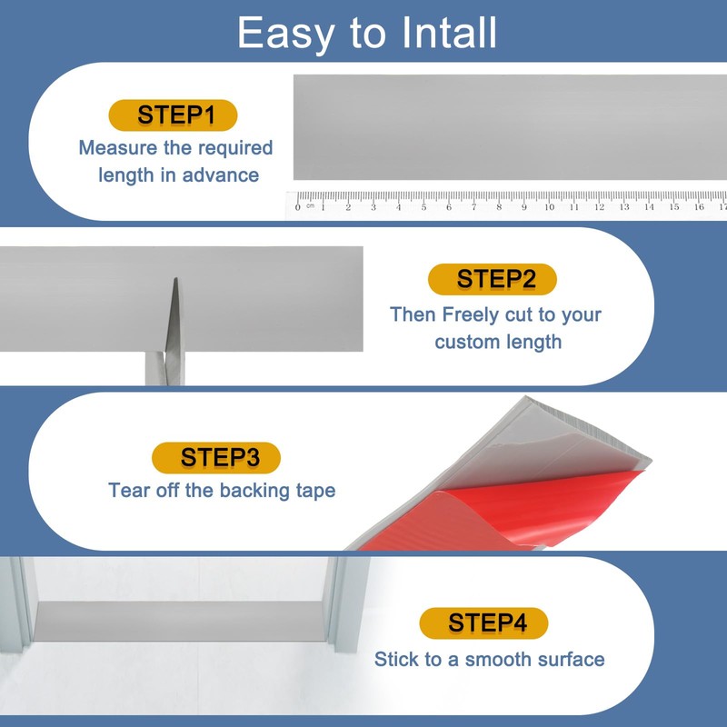 uxcell 9.84Ft x 2" Floor Transition Strip, Self-Adhesive Vinyl Floor