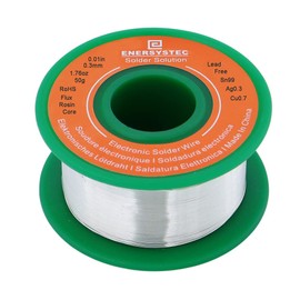 Ultra-Thin Solder Wire 0.01in 0.3mm Rosin Core Flux 2.5, Lead Free Solder Wire Sn99 Ag0.3 Cu0.7 Flow 50g Electronics Soldering Electric Solder