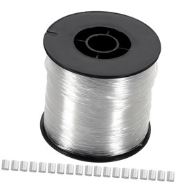 Operitacx 1 Set Clear Fishing Line Nylon Invisible String for Hanging Decorations Thickness with Loop Sleeves Durable and Flexible for Crafts and Home Use