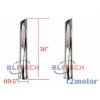 Blitech 2PCS Chrome 5"ODx 36"Length Mitre Cut stack pipe Mitre