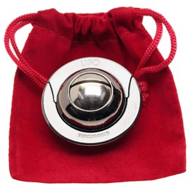 UFO Hanayama Brain Teaser Puzzle, New 2019 Release, Level 4 Difficulty Rating, RED Velveteen Drawstring Pouch, Bundled