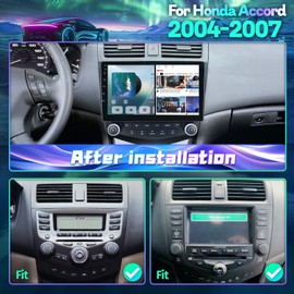 Gearzbtor 8Core 5G WiFi Car Radio Stereo for Honda Accord 7th 2003-2007 48-EQ 10.1" IPS Touchscreen Radio Carplay Android Auto Support Mirror Link DSP SWC GPS Bluetooth FM/AM Backup Camera 2+32G