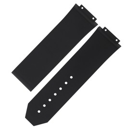 MMBAY Rubber 27mm Silicone Watch Bands Replacement Fit for Hublot 19mm*27mm*24mm Watch Strap Wirstband (without metal buckle) For Women and men (19mm*27mm*24mm, Black)