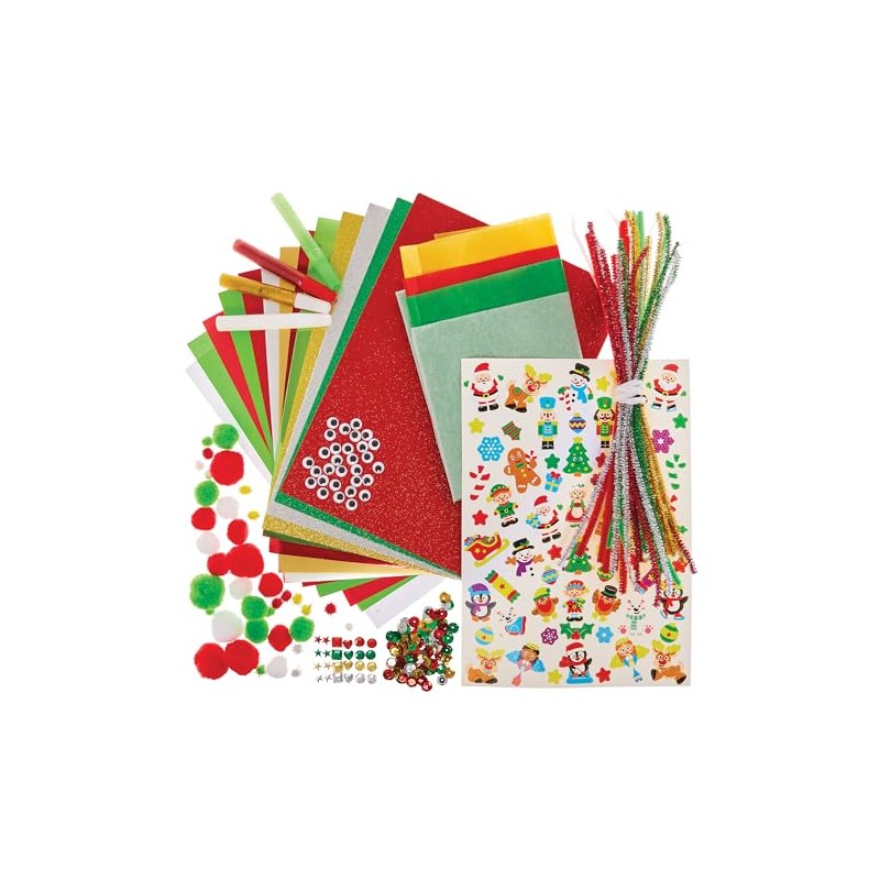 Baker Ross FX811 Christmas Bumper Craft Pack - Christmas Arts