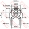 TRW Automotive AfterMarket BWH373 Wheel Cylinder