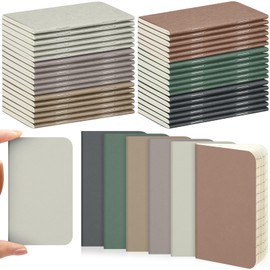 Outus 36 Pcs Pocket Notebook Mini Journal 2.5" x 4" Kraft Paper Mini Notepad Bulk Softcover Pocket Notepad Memo Diary Subject Notebooks for Student Traveler School(Dark Color, Blank Cover)