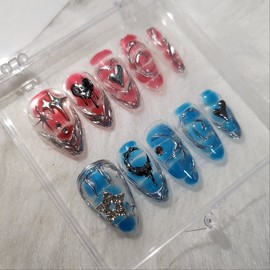 [Handmade nail tips] shining (2 ver) - Coffin Egg / [수제네일팁] shining (2 ver) - 코핀에그
