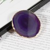 Soulnioi Purple Coaster Onyx Tablet Crystal Agate Coaster with Gold