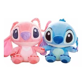 Innovaciones Peluches Stitch Y Angela Pareja De 25 Cm