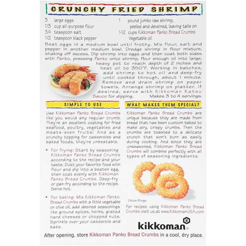 Kikkoman Panko Japanese Style Bread Crumbs, 8 Oz Pack of