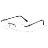 V.W.E. Anti Blue Blocker BIFOCAL Metal Rimless Rectangular Reading Glasses