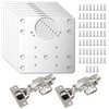 Simpeak [8 Sets] Cabinet Hinge Repair Plates, 8X Stainless Steel
