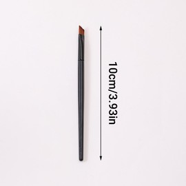 100 PCS Compact Eyebrow, Lip, and Eye Shadow Makeup Brush with Angled Tip, 10cm Length, Black Plastic Handle, Portable Beauty Tool for Precise Application