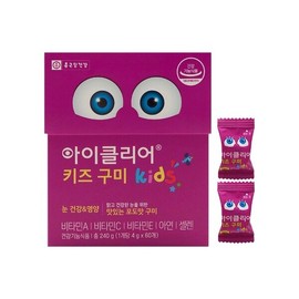 종근당건강 아이클리어 키즈 구미 4g x 60구미 x 1박스 Jongkundang Health Eye Clear Kids Gummy 4g x 60 Gummies x 1 Box