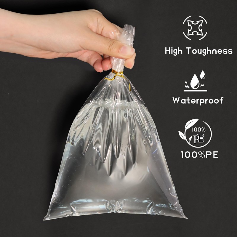 WIKDAY Clear Gift Bags 10 PCS 24x30 Inches Large Cellophane