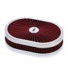 espeedpro21 Chrome 12"x2 Oval Super flow Thru Air Cleaner Washable