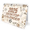 Red Ocean Dog Themed 2025 Calendar A5 Free Standing Month