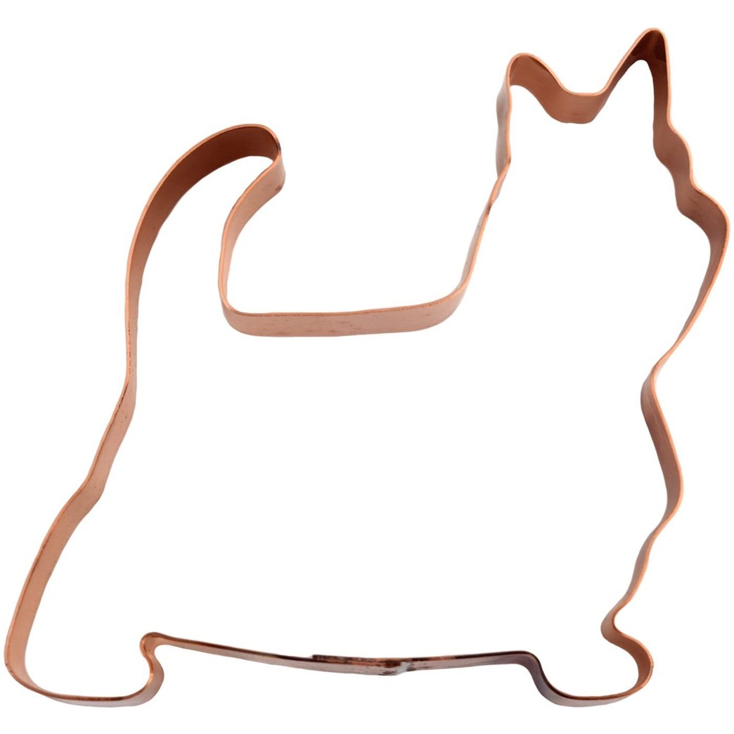 No. 1 Silky Terrier Dog Copper Cookie Cutter
