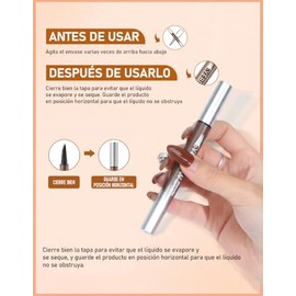 Erinde Lpiz Lquido para Cejas, Resistente al Agua, 201light Brown  Duradero, Rellena y Define Cejas Naturalmente con Aplicación Precis, Diseño...     