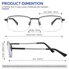 SOPHILY Progressive Multifocus Reading Glasses Men Lightweight Titanium Arm No-line