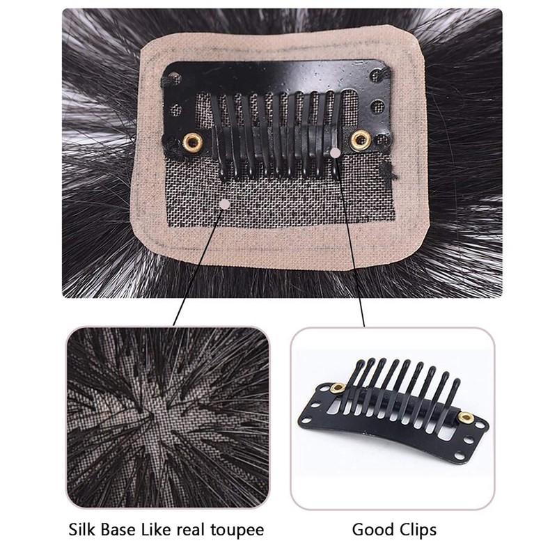 Clip in Bangs 3D Human Hair Clip-on French Bangs Topper