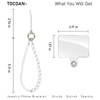 Tocoan Phone Charm Wrist Strap with Tether Tab, Detachable Anti-Theft