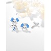 Dreamboat Blue Axolotl Jacket Stud Earrings for Women 925 Sterling