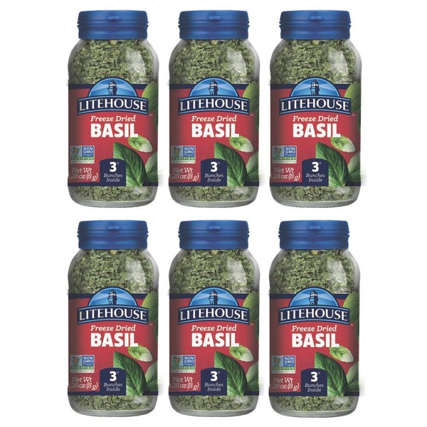 Litehouse Freeze Dried Basil, 0.28 Ounce, 6-Pack