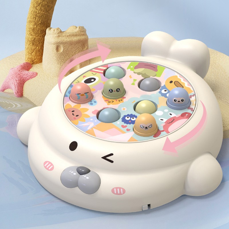 Kids Interactive Whack Toy Educational Sound Light Animal Shape Hammering