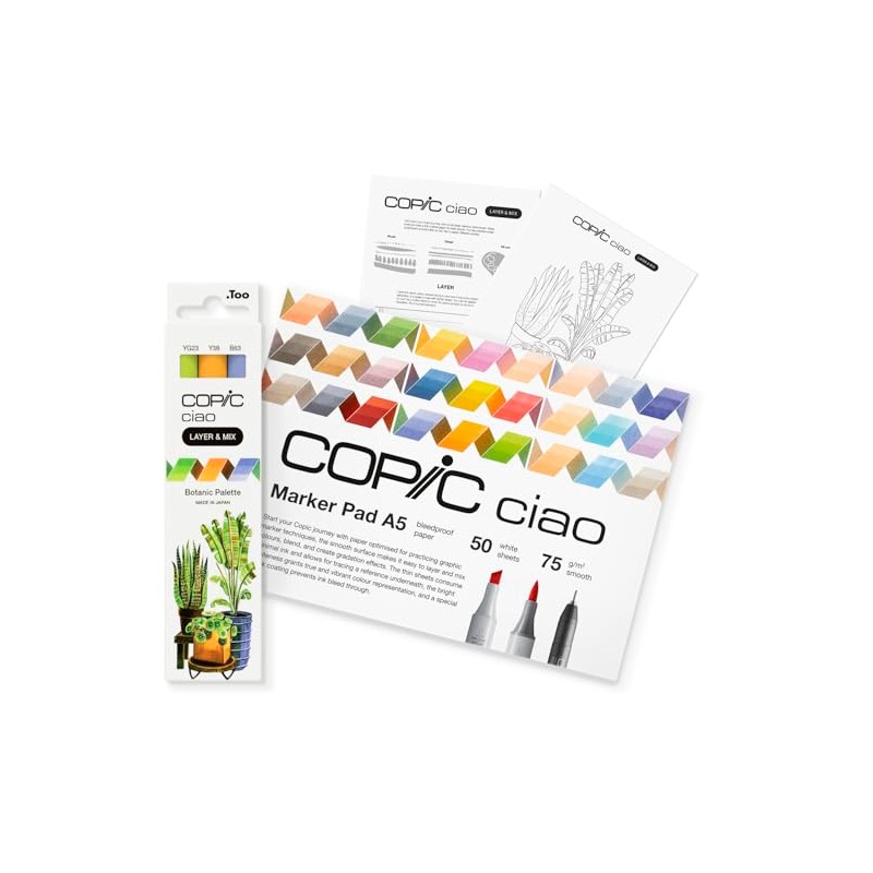 Copic Ciao Layer & Mix Starter Set Botanic, Marker Set