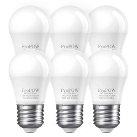 Propow 25 Watt Light Bulbs Equivalent A15 E26 3W LED Bulb Soft White 2700K Low Watt