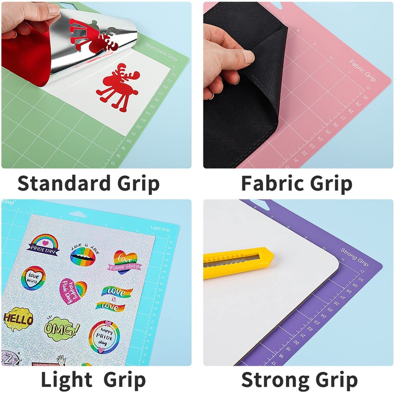 Cutting Mats for Cricut - Lya Vinyl 4 Pack Variety