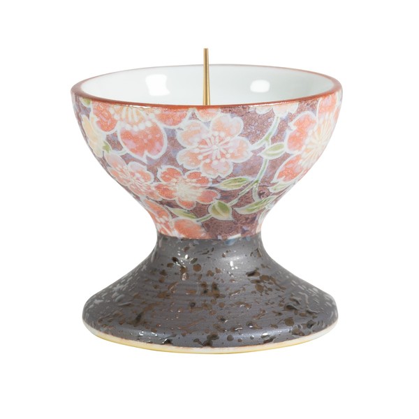 Candle Stand, Buddhist Altar, Fashionable, Candle Stand, Can Be Used for Visiting Graves at Bon Festivals, Mini Size, Normal Size, Can Be Used for Both Candles, Arita Ware, Ayaka Tobaika, 2.2 x 2.0 x 2.0 inches (56 x 56 x 50 mm), Made in Japan, Sanmeny