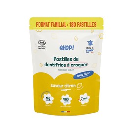 1 Bag of 180 Chewing Teeth, Made in France, Ideal for Travel, Space Saving (180, Lemon)