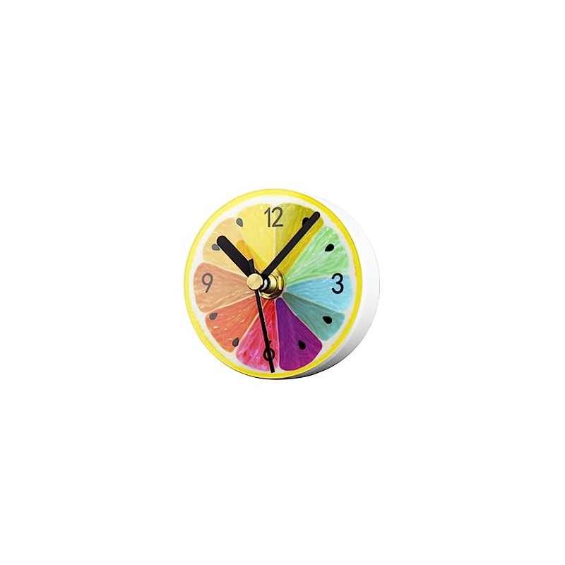 Alipis Round Fridge Clock Magnetic Fruit Pattern Sticker Digital Clock