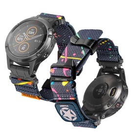 DAVILANE 22mm Tactical Nylon Strap for Garmin, Military Quick Fit Swappable Patches & G-Hook for Fenix/Epix/MARQ/Instinct Series (47mm)