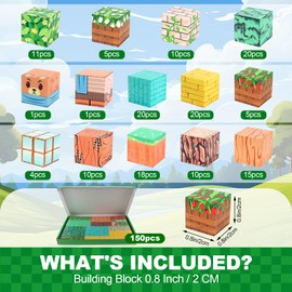 Eteiylt Pack of 150 Magnetic Building Blocks, Magnetic Toy Blocks, Magnetic Building Blocks for Boys and Girls, Montessori Toy from 3 Years, Gift for Children